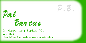 pal bartus business card